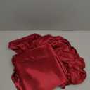 Satin Sheets Twin XL Size - 3 Pieces Luxury Silky Soft Bed Sheets, Wrinkle-Free Burgundy Satin Silk Sheet Set with 1 Deep Pocket Fitted Sheet, 1 Flat Sheet, 1 Pillow case