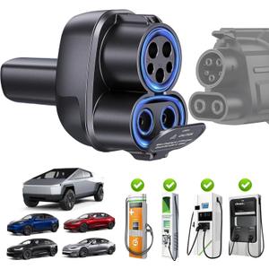 4-in-1 CCS & J1772 to Tesla Adapter, for Tesla Model 3/Y/S/X/Cybertruck at CCS1 DC Fast Chargers & J1772 Level 1/2 Stations, Compatible with All Tesla Models 4-in-1 CCS & J1772 to Tesla Adapter, for Tesla Model 3/Y/S/X/Cybertruck at CCS1 DC Fast Chargers & J1772 Level 1/2 Stations, Compatible with All Tesla Models