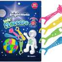 BrightWorks Kids Fun Space Flossers, Mixed Berry Flavor Fluoride [240 Floss Picks Total] Colorful Space Shapes: Astronaut, Rocketship, UFO, Earth. 100% Recycled Plastic Material. 80 Count (Pack of 3)