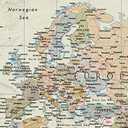Swiftmaps World Contemporary Premier Wall Map Poster Mural 24h x 36w - LAMINATED