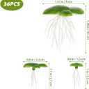 balacoo 36 Pcs Mini Fake Duckweed, Fish Tank Artificial Floating Duckweed, Plastic Aquarium Floating Plants for Fish Tank Pond Landscape Decor