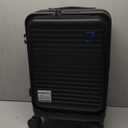 Expandable Carry On Luggage Durable Hardside Lightweight Rolling Suitcases with Spinner Wheels TSA Lock, (Black, 19.5-Inch)