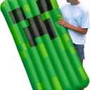 Officially Licensed Minecraft Creeper Pool Float - Easy Inflation, Oversized 72"x36", Durable Vinyl Swim Pool Accessory