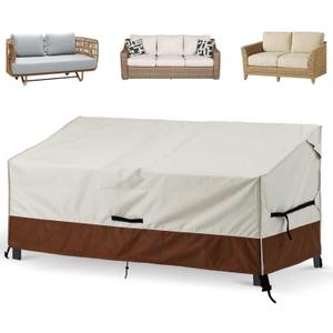 Patio Loveseat Cover Waterproof 420D Bench Cover, 90"x40"x33", Brown