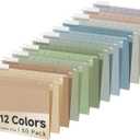 50pcs Decorative Hanging File Folders,Filing Cabinet, Letter Size with 1/5-Cut Adjustable Tab Durable 12 Color Assorted, 50 pcs Per Box,Cute,Color,Pink,Pastel (Earth)