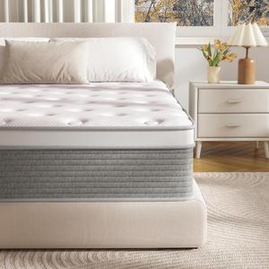 12 Inch Twin XL Hybrid Mattress, Gel Memory Foam & Pocket Coils