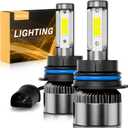 𝟫𝟢𝟢𝟦/𝖧𝖡𝟣 6500K Cool White, 60000LM 900% Brighter, Backup Plug & Play IP68 Waterproof Replacement with 2pcs 194 168 T10 2825 Bulb for Interior Off-Road Lights