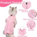 Cat Recovery Suit for Abdominal Wounds or Skin Diseases, Cat Onesie for Cats After Surgery Female Kitten Recovery Suit, Breathable E-Collar Alternative for Cats After Spay Anti Licking Wounds, M