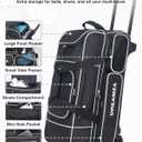 3 Ball Bowling Bags with Wheels & Shoe Pocket, Premium Bowling Ball Bag 3 Ball Roller, Effortless-Rolling 3 Ball Bowling Bag w/Multi-Storage Pockets & Telescopic Handle Extends to 40''