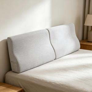 King Size Bed headboard Cushion Triangular Bed Wedge Pillow for Headboard Large Couch Back Support Pillow for Bed Sitting up Replacement, Beige
