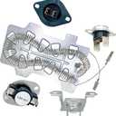Dryer Heating Element Thermostat Kit fit for Samsung DVE41A3000W/A3 DVE45T3200W/A3 DVE45T3400P/A3 DVE45T3400V/A3 DVE45T3400W/A3 DVE45R6100C/A3 DVE45R6100W/A3 DVE45R6100P/A3 DVE45T6000W/A3