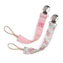 Itzy Ritzy Fabric Pacifier Strap Universal Pacifier Clip Attaches to Clothing, Strollers & Bags - Keeps Pacifiers, Teethers & Toys Secure & Within Reach - Pack of 2 (Bows & Floral)