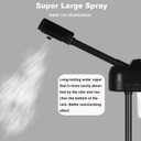 Stand Professional Ozone Facial Steamer with Touch Control, Hot Mist Function, Adjustable Height & Rolling Base, 360 Rotatable Nozzle, Use for Home, Salon SPA (Black)