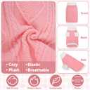 Lorehelina Dog Sweater for Small Dogs Argyle Cable Knit Turtleneck Pullover Winter Clothes for Boys Girls Stretch Chihuahua Yorkie Puppy Christmas Doggie Pet (XS, Pink)