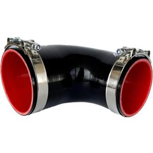 3.5" to 4"(89-102mm) 90 Elbow Coupler Silicone Reducer Hose With Stainless Steel T-Bolt Clamp - High-Temp 4-Ply Reinforced Design for Automotive Turbo/Intercooler/Intake Piping/Industrial Hydraulic