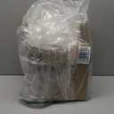 Rubtlamp 100Pcs Clear Pink Gold Plastic Plates, Pink Disposable Plates With Gold Rim, Hammered Plastic Plates Include 50 Clear Dessert Platos, 50 Dinner Platos for Party