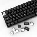 XVX WOB Keycaps 168 Keys, Double Shot PBT Custom Keycap Set, Minimalist Style White on Black Keycap, Cherry Profile Keyboard Keycaps for Cherry Gateron MX Switches Mechanical Keyboard