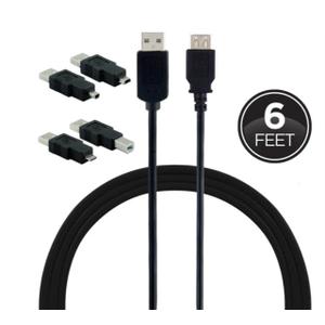 6ft.
 
Universal
 
USB
 
2.0
 
Adapter
 
Kit,
 
Black