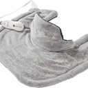 Sunbeam Contoured Heating Pad for Neck & Shoulder Pain Relief with Auto Shut Off Moist Heating Option 22 x 19 Grey