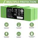 64.2Wh for Roomba Battery ABL-F for iRobot Roomba i&e Series i3 i3+ i4+ i8 i8+ i7 i7+ j7 J9+ j7+ e5 e6 Roomba Replacement Batteries ABL-D1 ABL-D2 ABL-D2A 4460mAh Unsuitable for Roomba Combo Series