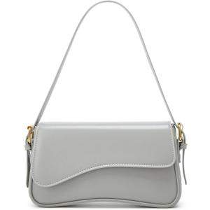 Amszke Shoulder Bag for Women Y2K Crossbody Purse PU Leather Underarm Handbag 2 Adjustable Strap for Daily Commute Travel
