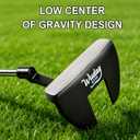 Golf Mallet Putter for Men & Women, Left & Right-Handed Options, CNC Milled Face, Alignment Line, Low Center of Gravity & Stepped Shaft Design for Enabling Smooth and Precise Putting Action