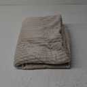 PAVILIA Super Soft Fleece Throw Blanket Twin Taupe Tan Camel, Fuzzy Plush Flannel Throw, Warm Cozy Ribbed Microfiber Blanket for Sofa Couch Bed, Lightweight Striped Blanket, Taupe, 60x80