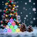 Mata Leon Christmas Lights Battery Operated LED Color Changing Pumpkin Light Candle Light with Remote for Party Event Pool Pond Fountains Wedding Christmas Vases Decor(10pcs)