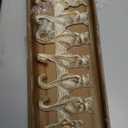 Comfify 7 Cats Wall Hook Rack  Decorative Vintage Design with 7 Hooks  Cast Iron  Wall Mounted  12"x4"  White