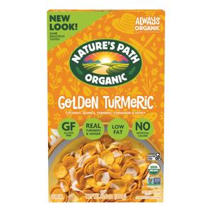 Nature's Path Organic Golden Turmeric Cereal, 10.6 oz (Pack of 1), with Cinnamon, Ginger, and Cardamom, Gluten Free, Non-GMO Best By 07/24/26