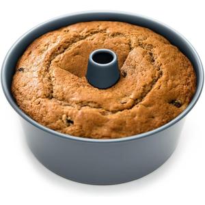 Fox Run Non-Stick Angel Food Cake Pan With Removable Bottom, 10 x 10 x 4.5 inches, Metallic