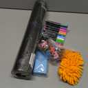 Magnetic Chalkboard Contact Paper for Wall, Self-Adhesive Magnet Wall Sheet with 79 Magnete Letters for Kids and 12 Colors Chalk Markers, Magnetic Wallpaper Stickers (Black, 47.2x18)