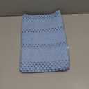 Artoid Mode Sky Blue Farmhouse Woven Rustic Hollow Table Runner, Seasonal Holiday Hollow Kitchen Dining Table Decoration for Home Party Decor 12x60 Inch