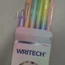 WRITECH Gel Pens Fine Point: Nebula Pen Set 0.7mm Black Ink Retractable 6ct Smooth Writing with Aesthetic Gradient Color Barrel for Journaling Note Taking Silent Click No Smear