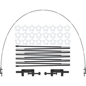 LANGXUN 12ft Black Table Balloon Arch Kit, Balloon Arch Stand Frame For Birthday Party Wedding and Graduation Decorations, Christmas Decort Baby Shower Bachelor Party Supplies