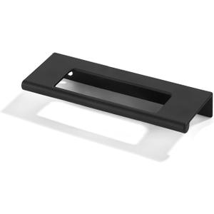 10 Pack 4 inch(102mm) Black Finger Edge Pulls Zinc Drawer pulls Hidden Edge Matte Black Handles Hardware Solid Finger Pulls Kitchen Hardware Bedroom Dresser Drawers