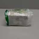 mDesign Modern Square Bathroom Vanity Countertop Storage Organizer Canister Jar for Cotton Swabs, Rounds, Balls, Makeup Sponges, Bath Salts - 2 Divided Sections - Clear/Soft Brass