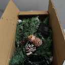 Lighted Outdoor Christmas Tree Urn Filler, Pre-lit Artificial Xmas Pine Trees with Tripod Stake, Outdoor Light Up Christmas Planter Filler