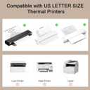 100 Sheets Thermal Printer Paper, 8.5''11'' US Letter Size, Advanced Printing Paper, Thermal Paper Compatible with Brother Letter Portable Printer, Printer Paper for M08F-Letter, M832, M834, MT800