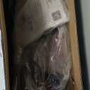 Medline Lightweight Foldable Transport Wheelchair with Handbrakes and 12-Inch Wheels, Red Frame, Black Upholstery