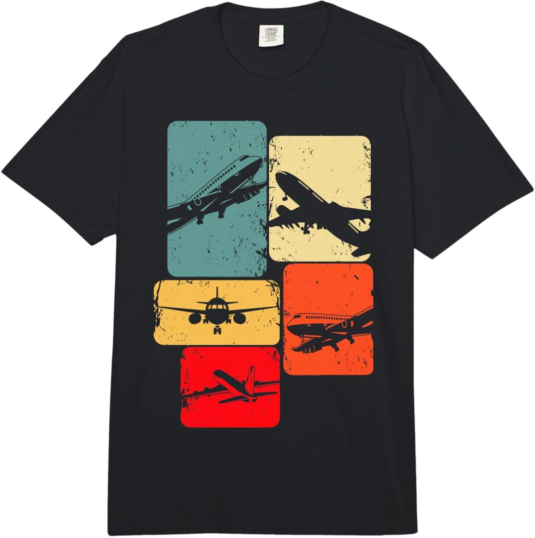 Airplane Pilot Plane Men Toddler Boys Kids Comfort Colors Adult Heavyweight T-Shirt, Size: S