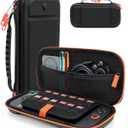 TRANSNOVO Switch 2 Carrying Case for Nintendo Switch 2 (2025) Protective Hard Shell Travel Case with 12 Game Card Slots, Shockproof Storage Bag for Switch 2 Accessories, Soft Plush Lining, Black