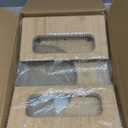 AmazerBath 7 Inches Bamboo Toilet Stool Squat for Adult, Foldable Squatting Potty Stools for Bathroom, 0.79" Thickness Poop Stool with Non-Slip Strip, Space-Saving, No Assembly Required, Natural Color