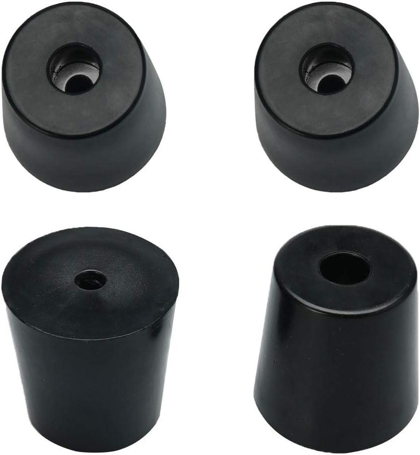 uxcell 4pcs Rubber Feet Bumper Buffer Feet Furniture Table Desk Cabinet Leg Pads Anti-slip with Metal Washer, D49x40xH50mm