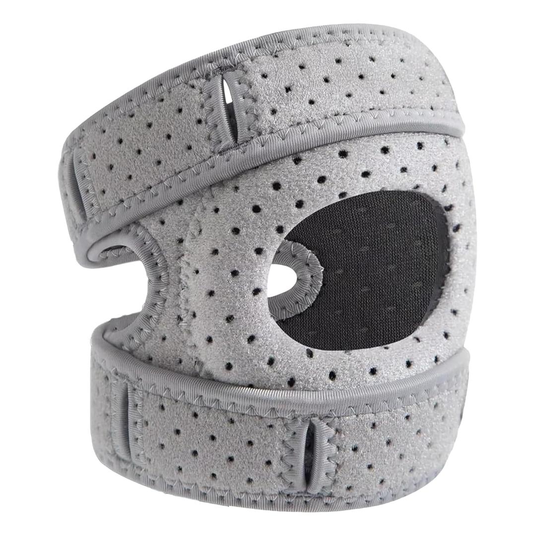 Knee Brace for Women & Men - Adjustable Support with Side Stabilizers & Patella Gel Pad - Relief for Meniscus Tear, Arthritis, Injury Recovery - Runnings, Workout(Gray) (Gray)
