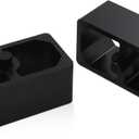 2 Inch Universal Billet Aluminum Leaf Spring Lowering Block Kit for Ride Height Adjustment 2 Pack Black