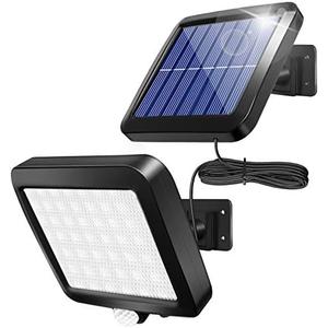 Solar Wall Lights Outdoor with Motion Sensor, 56 LEDs Ultra Bright IP65 Waterproof Separable Solar Porch Light, 16.4 ft Cord Security Light for Patio Yard Deck Garage Driveway Porch Fence