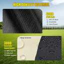 RV Awning Sun Shade Screen, 90% UV Blocking Mesh & 600D Waterproof Oxford Fabric, Retractable RV Shade Screen for Campers, Trailers, Motorhomes (No Curtain, 8'X17'3'' for 18 ft Awning)