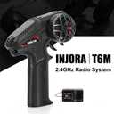 INJORA INT-T6M 2.4GHz Digital Radio Micro Transmitter Remote Control with 6CH Receiver for 1/24 1/18 RC Upgrade(T6M)