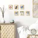 upsimples 5x7 Picture Frame Set of 10, Display Pictures 4x6 with Mat or 5x7 Without, Multi Photo Frames Collage for Wall or Tabletop Display, Gold
